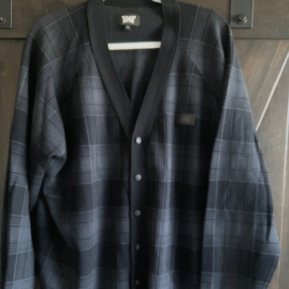 PXG PLAID SWEATER CARDIGAN